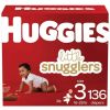 Huggies Little Snugglers Hypoallergenic and Latex-Free Diapers Size 3;  Count 136