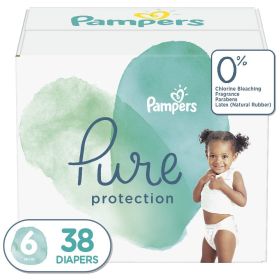 Pampers Pure Protection Natural Diapers, Size 6, 38 Count