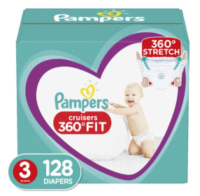 Pampers Cruisers 360 Breathable Comfortable Soft Diapers - Size 3, 128 Count