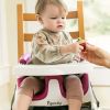 Ingenuity Baby Base 2-in-1 Booster Feeding High Chair and Floor Seat with Self-Storing Tray, Pink Flambe