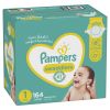 Pampers Swaddlers Hypoallergenic Soft Diapers - Size 1, 164 Count