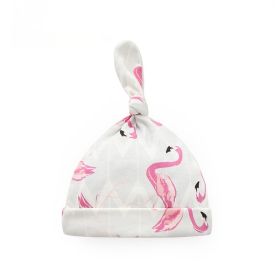 Thin Cotton Printed Baby Hat (Option: Flamingo)