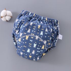 Baby Training Pants Washable 6-layer Gauze Diaper Cover (Option: Full Printed Bear-L Code-5PCS)