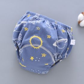 Baby Training Pants Washable 6-layer Gauze Diaper Cover (Option: Blue Starry Sky-L Code-5PCS)