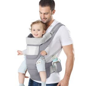 Hug Style Front And Back Go Out And Hug Your Baby (Option: Grey-Cotton four seasons)