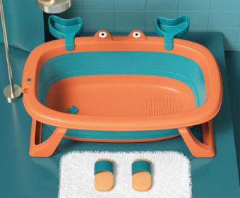 Baby Bathtub Foldable Bathtub Newborn Products (Option: Orange67x44x20cm)