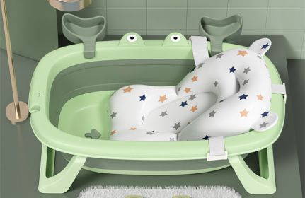 Baby Bathtub Foldable Bathtub Newborn Products (Option: Avocado Ribbon Suspension Pad)