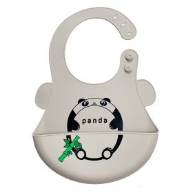 Baby Waterproof Super Soft Meal Bag, Children's Saliva Bag, Disposable Cross-border (Option: Panda)