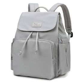 Large-capacity Multi-function Baby Mother And Baby Outing Backpack Fashion Backpack (Color: Grey)