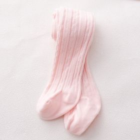 Fashion Simple Baby Cotton Solid Color Pantyhose (Option: Pink-2to4 Years Old)