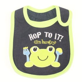 Optional Baby Bib Children's Cotton Three-layer Waterproof Saliva Towel (Option: 38 Tableware Frog)