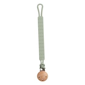 Infant Nipple Edible Silicon Teether Pacifier Clip (Option: Sage Green)