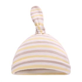 Thin Cotton Printed Baby Hat (Option: Orange Gray Stripes)