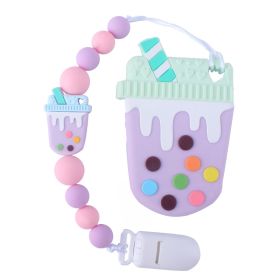 Baby Supplies Dental Gel Pacifier Chain Set (Color: purple)