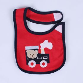 Optional Baby Bib Children's Cotton Three-layer Waterproof Saliva Towel (Option: Train Head)