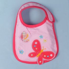 Optional Baby Bib Children's Cotton Three-layer Waterproof Saliva Towel (Option: 17 Plum Butterfly)