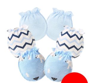 Newborn Baby Newborn Anti-eating Handguards Summer (Option: Polar bear blue)