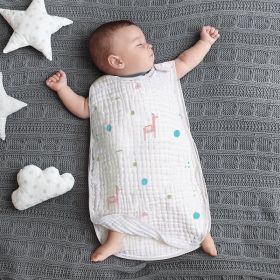 Cotton Gauze Sleeveless Vest Newborn Children's Sleeping Bag (Option: Deer style6-S)