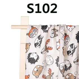 Newborn Baby Swaddling Quilt Pure Cotton Gauze Bath Towel Swaddling Wrapping Towel (Option: S102-120 √ó 110cm)