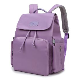 Large-capacity Multi-function Baby Mother And Baby Outing Backpack Fashion Backpack (Color: purple)