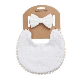 Newborn Baby Cute Floral Cotton Saliva Towel Headband Suit (Option: DP021 3)