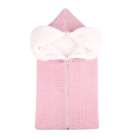 Baby Outdoor Baby Stroller Zipper Sleeping Bag Cover Blanket 2in1 (Option: Light pink-One size)