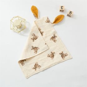 Baby Rabbit Ears Appeasing Towel Cotton Cloth To Sleep With Hug Blanket (Option: Bear-30 √ó 30cm)