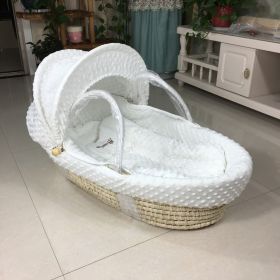 Portable Multifunctional Cradle Bed Send Mosquito Net Mat (Option: White-Standard without wooden frame)