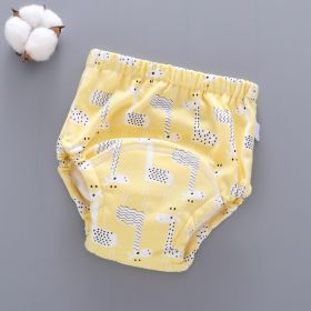 Baby Training Pants Washable 6-layer Gauze Diaper Cover (Option: Giraffe-M Code-5PCS)