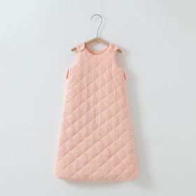 Baby Cotton-padded Sleeping Bag Vest (Option: Light Pink-L)