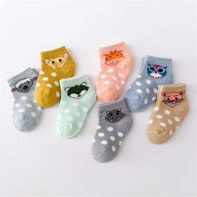 Children's Cute Cartoon Cotton Socks (Option: Dots-XS)