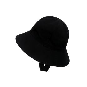 New Japanese Children's Summer Sunscreen Fisherman Hat (Option: Black-S)