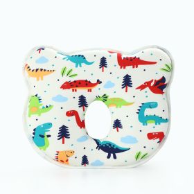 Cartoon Four Seasons Baby Headrest Anti-deviation Head Shaping For Children And Kids Pillow (Option: Dinosaur-25 √ó 23 √ó 3)