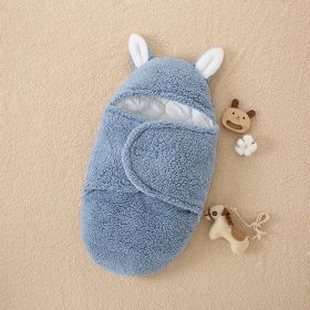 Sleeping Bag For Infants To Be Held By Newborn (Option: Blue-Big ear round-3M)