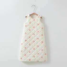 Baby Cotton-padded Sleeping Bag Vest (Option: Pink Rabbit-L)