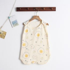 Newborn Baby Gauze Sleeping Bag (Option: Egg Yolk Bear-L Code)