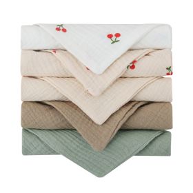 5-piece Baby Towel Plain Cotton Face Towel (Option: 5pcs I-Default Item)