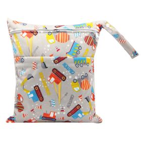 Diaper Bag 30 36cm Baby Double Zipper Printing Waterproof Diaper Bag (Option: Style 68-30x36cm)