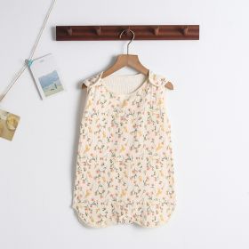 Newborn Baby Gauze Sleeping Bag (Option: Crushed Flower-L Code)