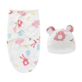 Foreign Trade Newborn Swaddling Sleeping Bag Baby Anti-kick Quilt Delivery (Option: Pink Large Rabbit)