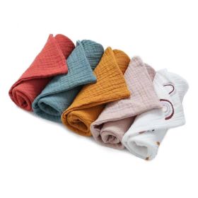 5-piece Baby Towel Plain Cotton Face Towel (Option: 5pcs C-Default Item)