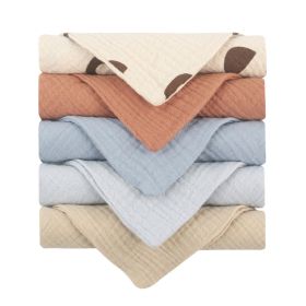 5-piece Baby Towel Plain Cotton Face Towel (Option: 5pcs V-Default Item)