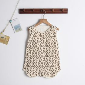 Newborn Baby Gauze Sleeping Bag (Option: Brown Leopard Pattern-M Code)