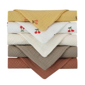 5-piece Baby Towel Plain Cotton Face Towel (Option: 5pcs N-Default Item)