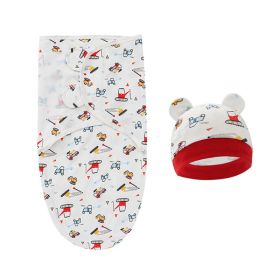 Foreign Trade Newborn Swaddling Sleeping Bag Baby Anti-kick Quilt Delivery (Option: Red Cartoon Excavator)