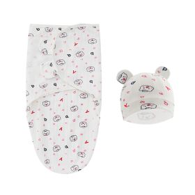 Foreign Trade Newborn Swaddling Sleeping Bag Baby Anti-kick Quilt Delivery (Option: Red Cartoon Bear)