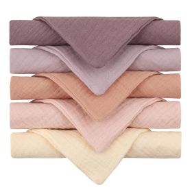 5-piece Baby Towel Plain Cotton Face Towel (Option: 5pcs B-Default Item)