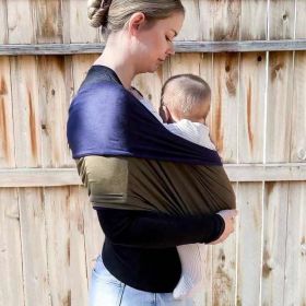 Horizontally Holding Style Baby Carrier Strap (Option: Navy Blue Army Green-M)