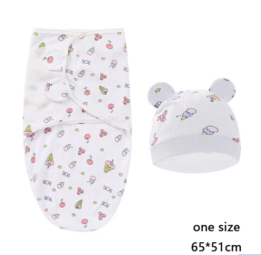 Newborn Swaddling Quilt Leisure Comfort Gro-bag Anti-startle Gro-bag  Swaddle Spring And Autumn Baby Supplies (Option: ice cream-75√ó60cm)