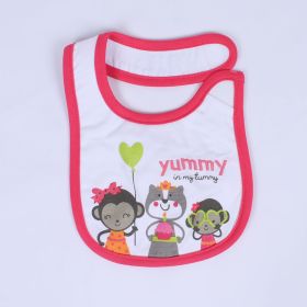 Optional Baby Bib Children's Cotton Three-layer Waterproof Saliva Towel (Option: Three Beauties)